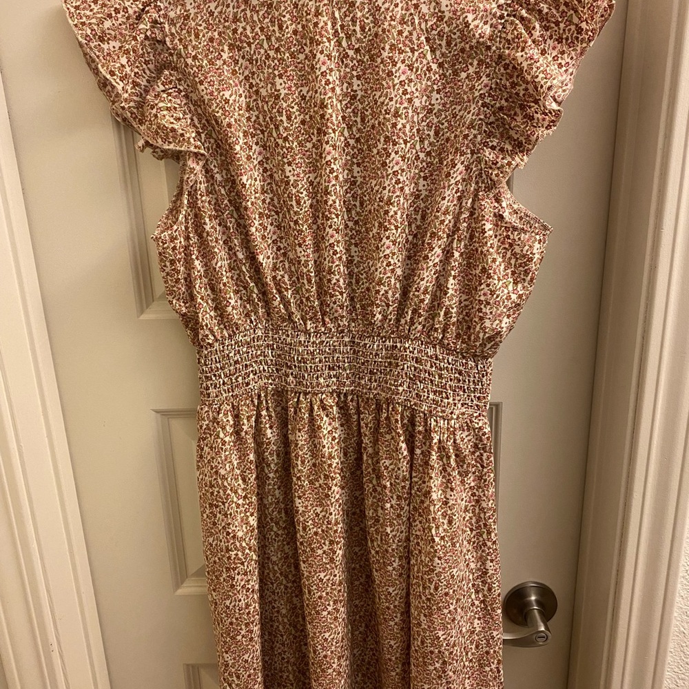 NWOT Mock Neck Floral Midi Dres - Picture 6 of 6